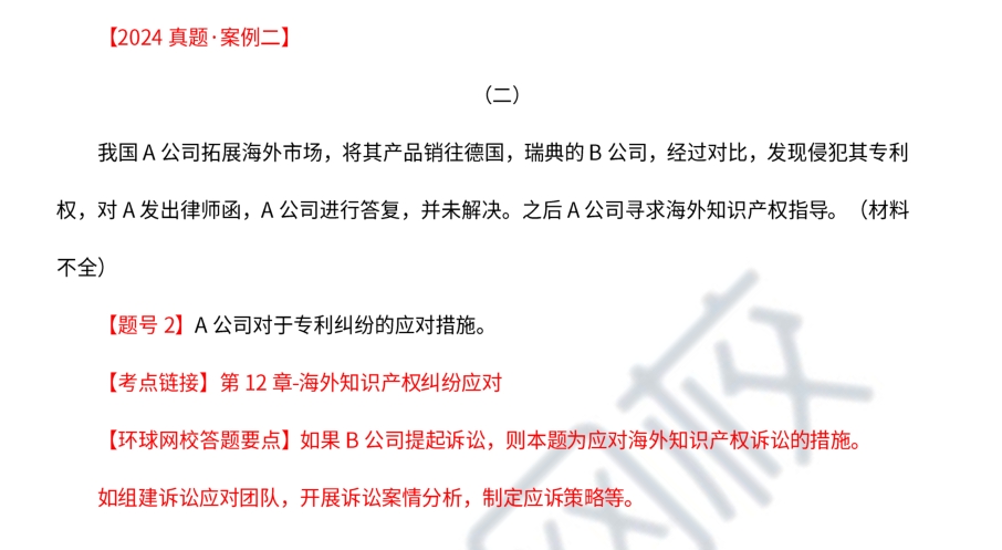 九游體育官網(wǎng)2024年高級經(jīng)濟師知識產(chǎn)權(quán)專業(yè)真題及解析(圖2)